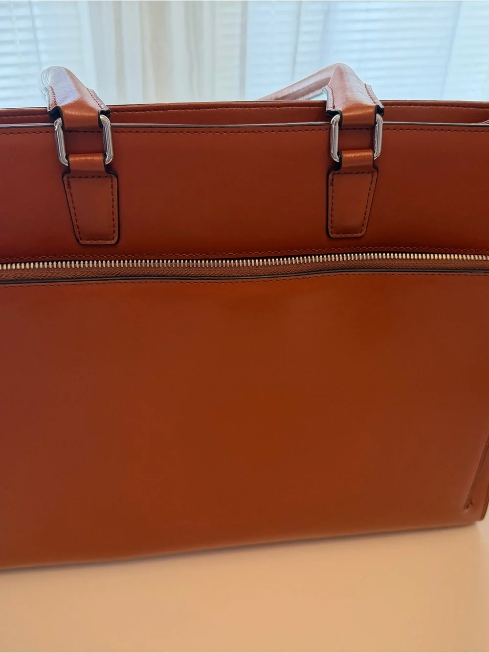 BOSTANTEN Cognac Leather Laptop Tote | Work Bag | Business Satchel